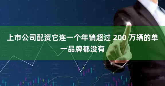 上市公司配资它连一个年销超过 200 万辆的单一品牌都没有